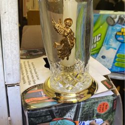Glass And Angle Candle Holder 