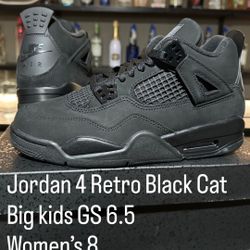 Jordan 4 Retro Black Cat GS 6.5