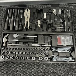 Tool Set & Case DIY Auto Home Repair Kit SAE Metric Texas Tool Store