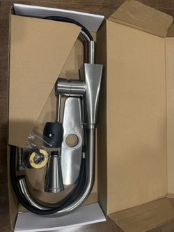 FORIOUS Kitchen Faucets with Pull Down Sprayer, Brushed Nickel