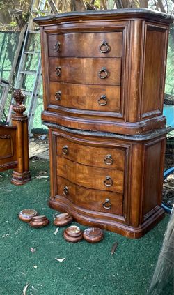 Two small marble dressers