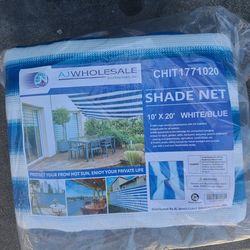 10ft × 20ft Shade Net In White/Blue