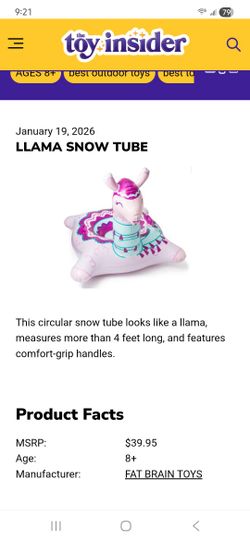 Floating Llama Pool Or Snow Tube