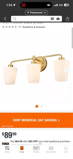 Bathroom light 3 bulbs