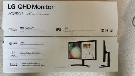 LG 32” QHD Monitor 75hz