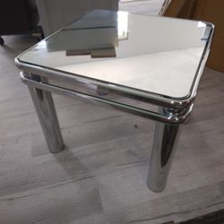 2 Mirror & Chrome End Tables
