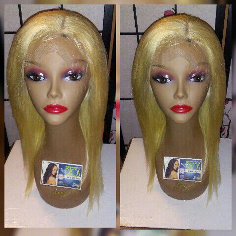 613 platinum blonde Brazilian human hair wig