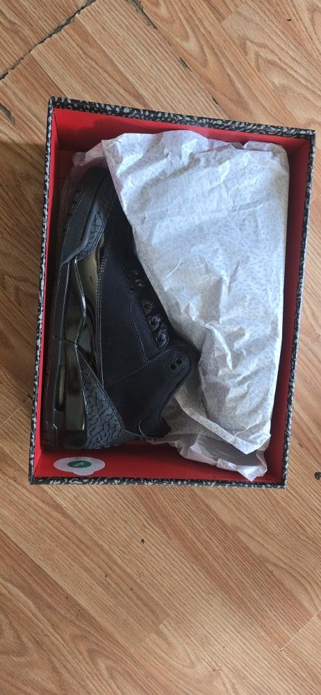 Black Cat Jordan 3 Retro 3s – Size 9 – Like New 🔥