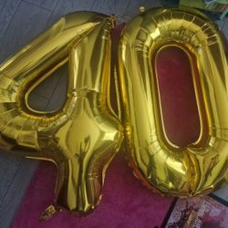 Balloons 40 Inch Gold 40th Birthday