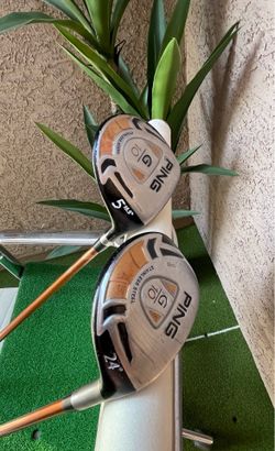Ping G10 18.5* 5 Fairway Wood and 24* Hybrid w/TFC 129 F and H Regular Graphite Shafts RH
