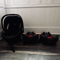 Britax B-safe Gen2 Infant Car Seat (E1C802C) Eclipse Black, With 2 Car Bases