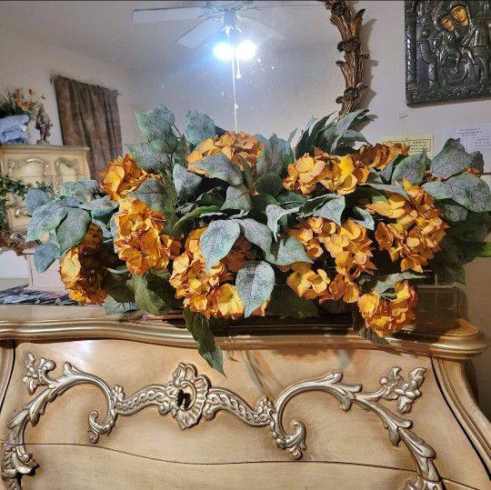 Large Fake Flower Basket Floral Decoration 