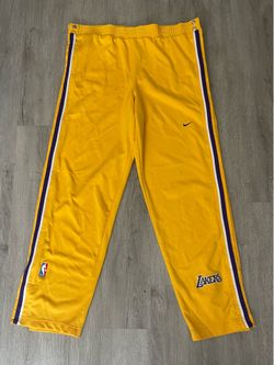 Vintage Nike Los Angeles Lakers Snap Off Warm Up Pants Men’s Medium Gold Purple
