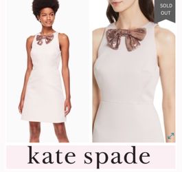 NWOT Kate Spade pink Sequin Bow A-Line Dress 2