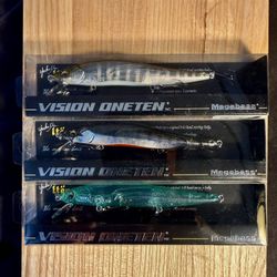 Megabass Vision 110 Lot (3) – NEW/SEALED – Rare Colors – 