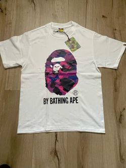 High quality Bape Shirt White Purple Camo Size S