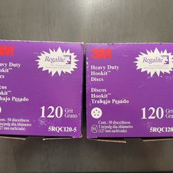 Heavy Duty Hookit Discs 120 Grit Regalite 50 Two Box