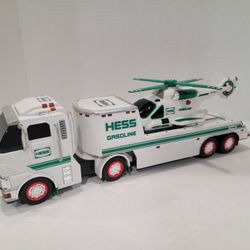 2006 Hess Toy Truck & Helicopter ~ Lights Work On Truck, Not On Helicopter