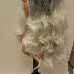 Long Blonde Wavy Wig