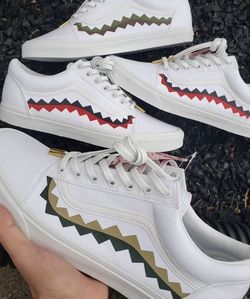 custom Shark Teeth Vans