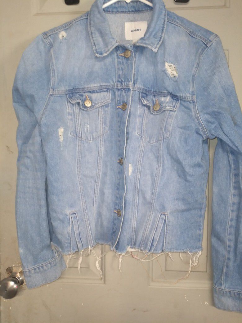 Womens Old Navy Jean Jacket Size Large 