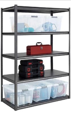 Whalen Heavy Duty Metal Shelves 5 Shelf Storage Rack