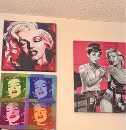 Marilyn Monroe canvas paintings