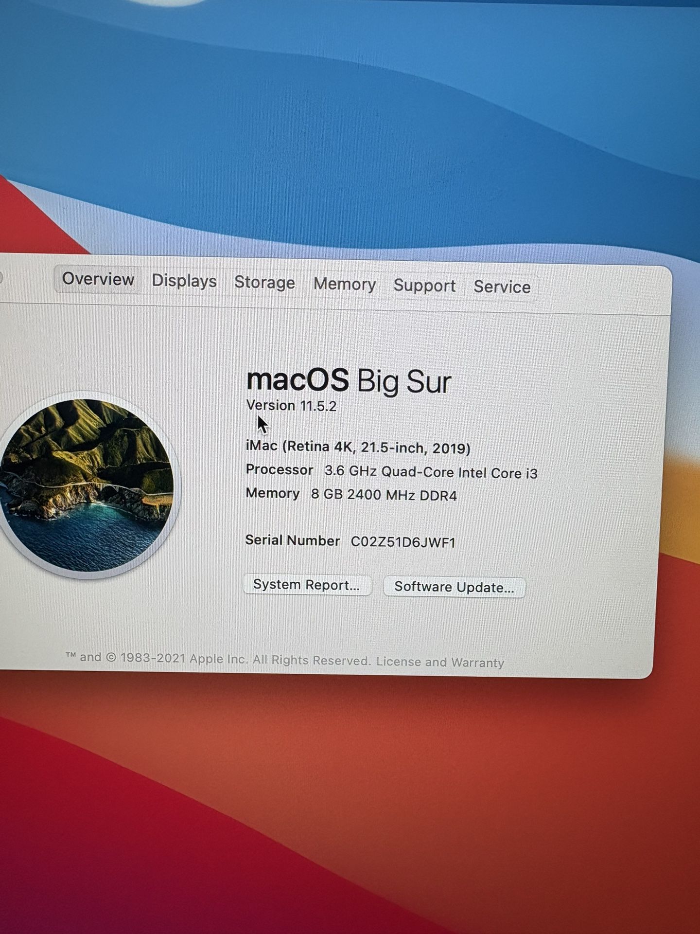 iMac 2019 21 Inch All In One