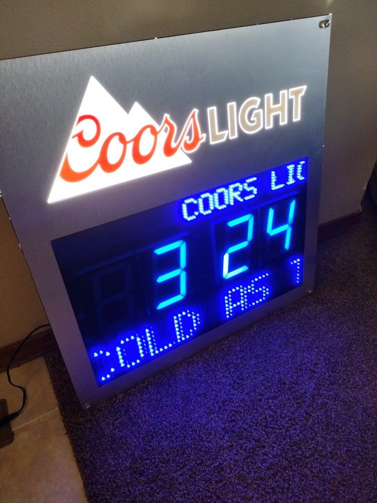 Coors Light Digital Clock