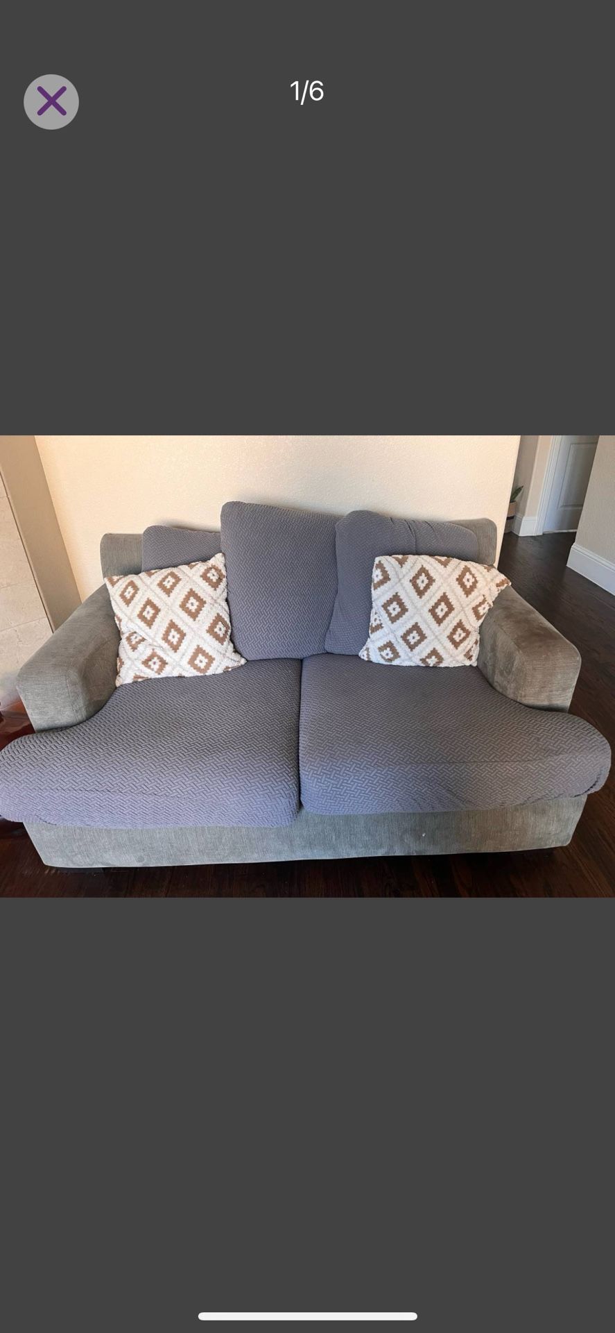 Loveseat & Couch With Ottoman