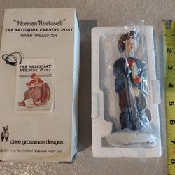 New Norman Rockwell Figurine BACK TO SCHOOL Dave Grossman Cover Collection