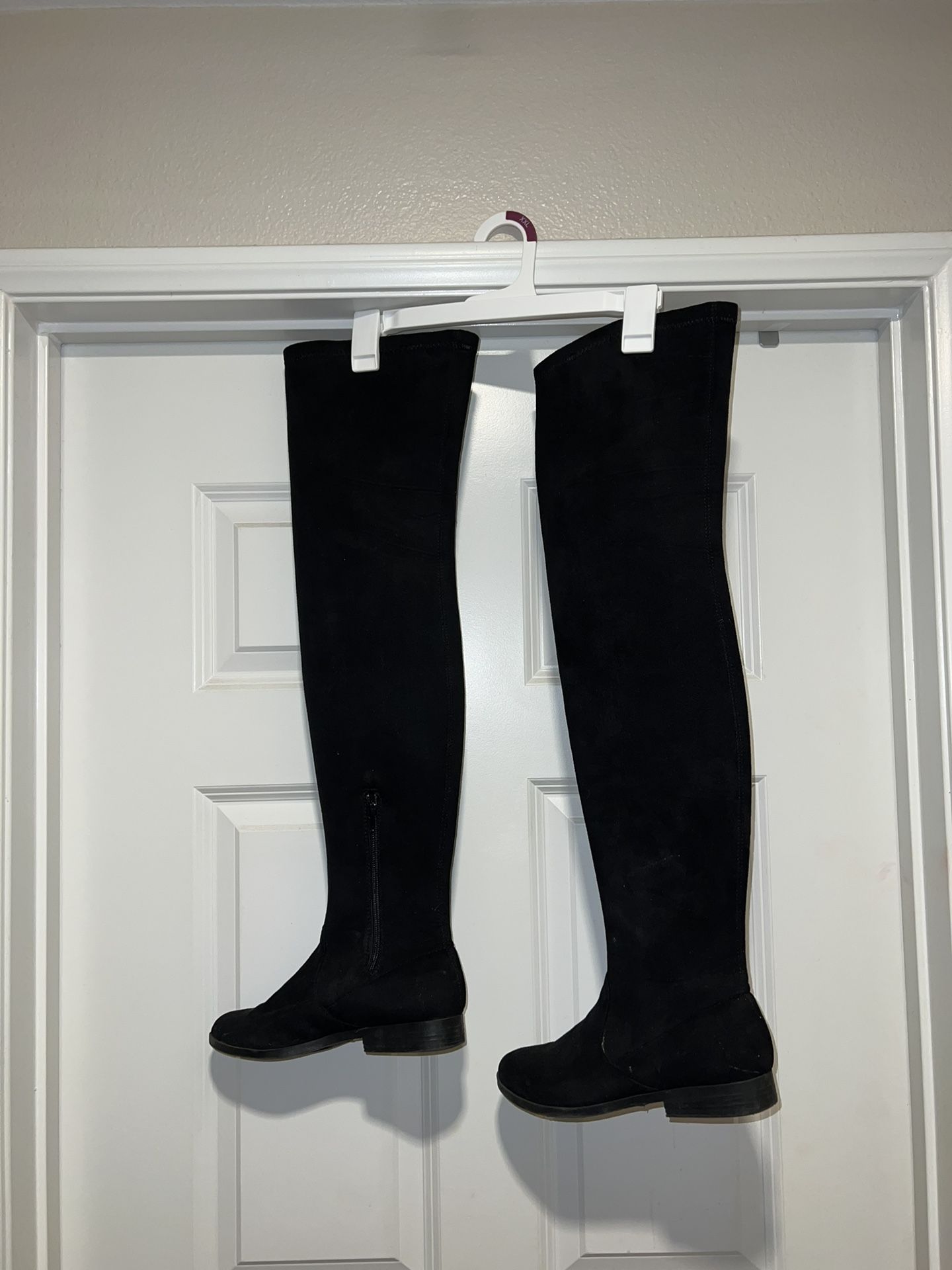 Thigh High Black Suede Boots