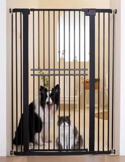 55" Extra Tall Pet 29-40" Wide Auto Close Pressure Mounted Black Retail is $169