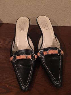 Black Coach heels. 6 1/2