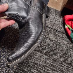 Black Boots Sz ? 12 Inch Long 