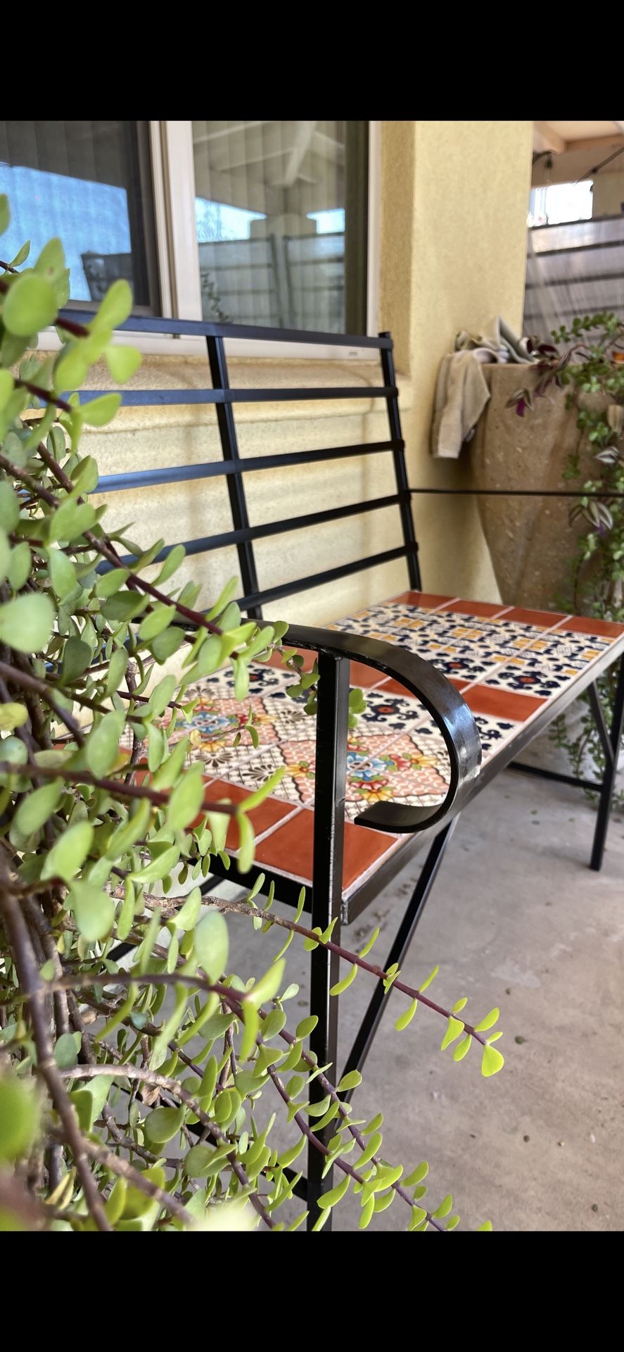 Mexican Iron Talavera Tables And Benches 