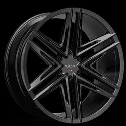 24″ KOKO KUTURE WHEELS VETSE GLOSS BLACK FINISH RIMS
