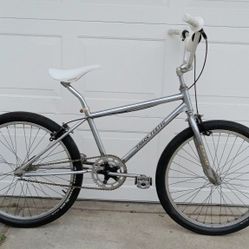 24 INCH 1980'S CHROME AKISU VINTAGE OLD SCHOOL BMX BICYCLE  - READY TO RIDE!