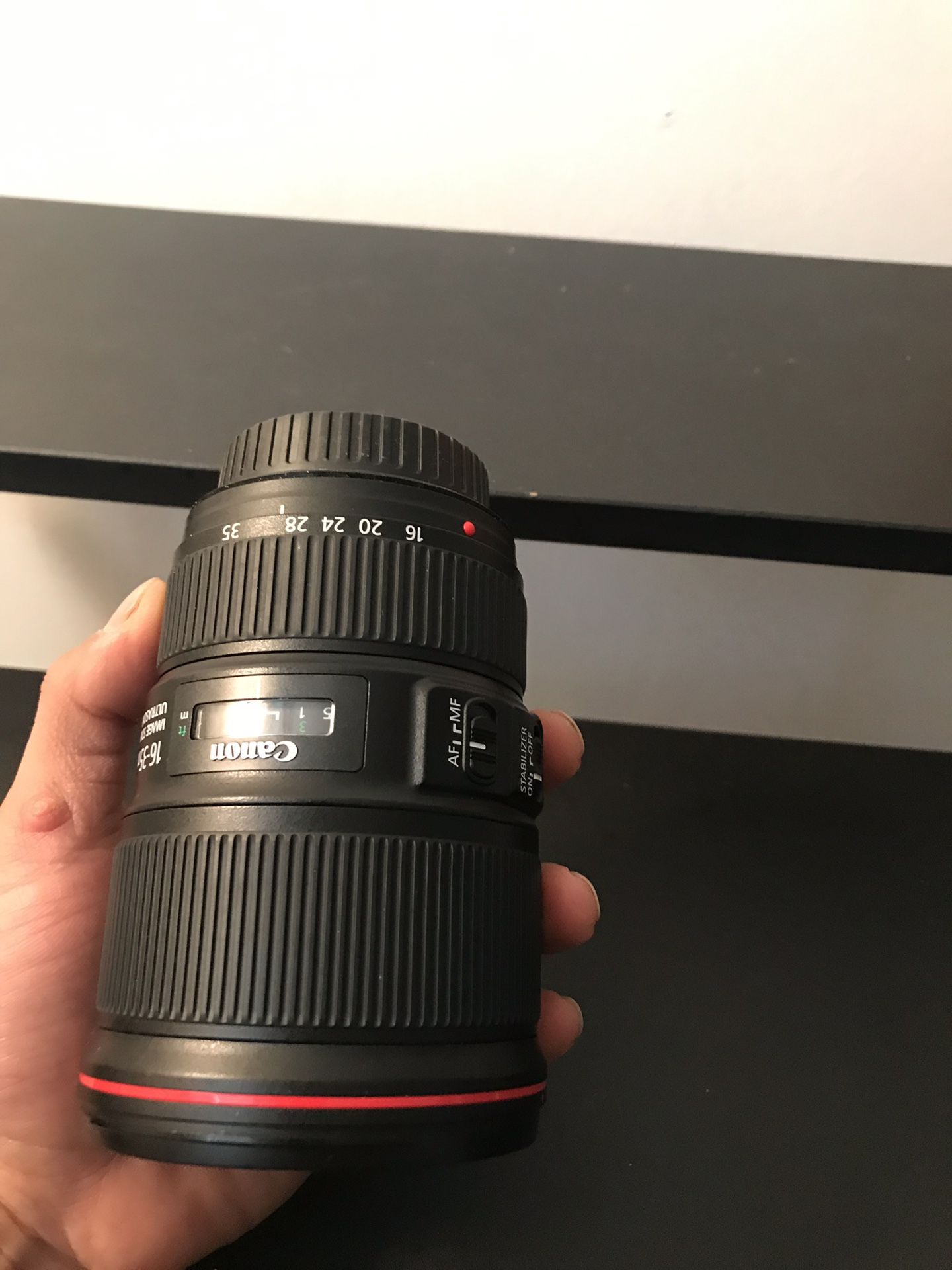 Canon EF 16-35mm f/4L IS USM Lens red ring