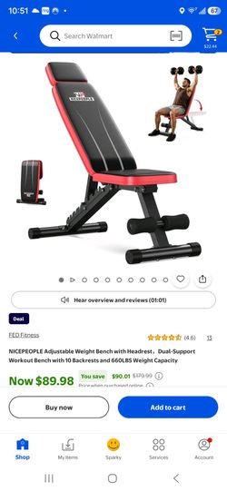 NicePeople Adjustable Weight Bench