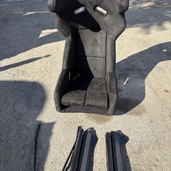 Suede Leather Seat Bucket Racing Seat 1pc 