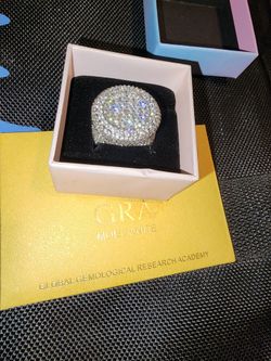 925 silver moissanite ring size 8