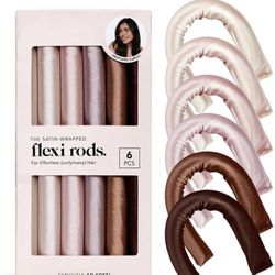 Soft Satin Wrapped Flexi Rods (curly/wavy) 6pcs 