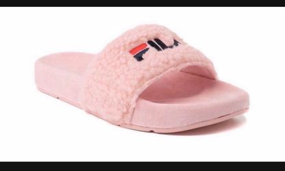 Womens Fila Fuzzy Slide Sandal Size 7