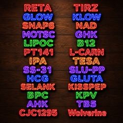 Reta peptide LED wall decor