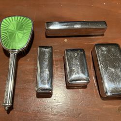 Vintage Metal travel personal Kit 5 pieces 