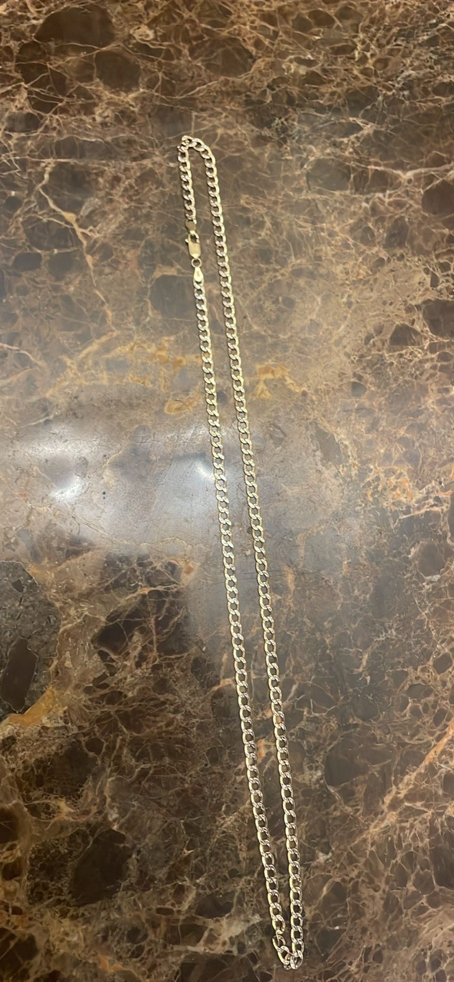 14k Diamond Cut Flat Cuban