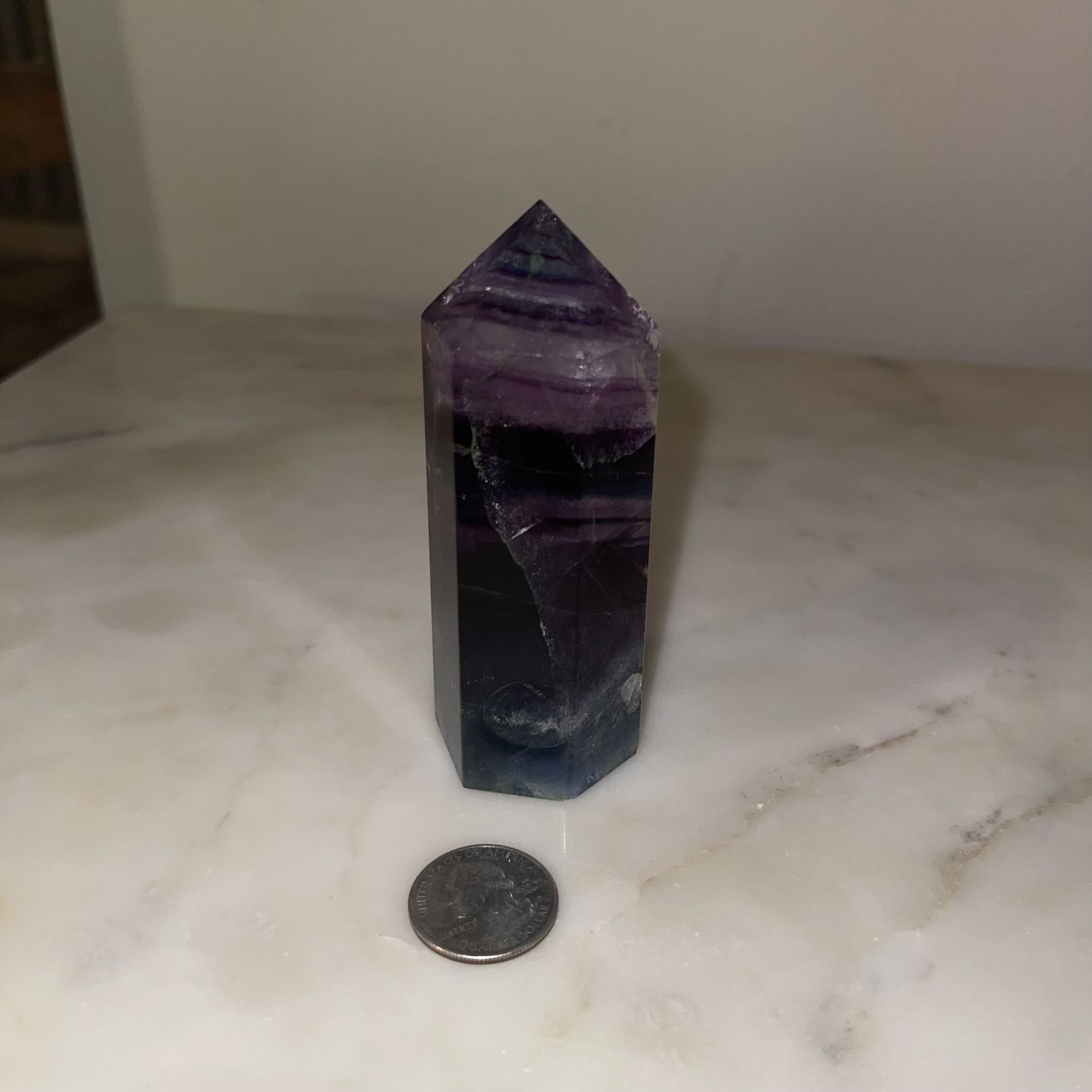 Purple & Blue Fluorite Tower