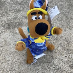 8"  Cartoon Network Scooby Doo Plush Stuffed Animal Toy Moon Stars Pajamas NWT