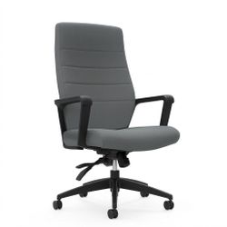 Luray High-Back Upholstered Executive Chair in Siege Vinyl – $500
